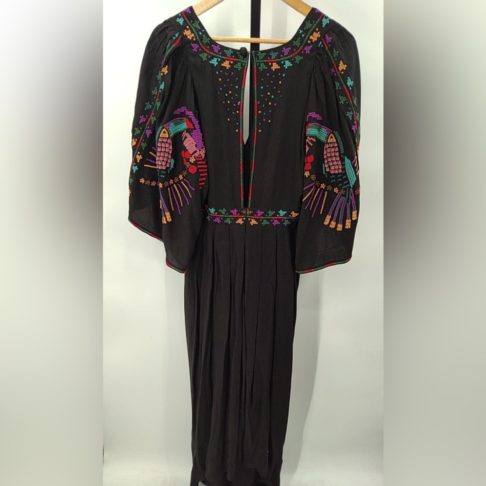FARM Rio Black Dress with Colorful Embroidery - Picture 3 of 3